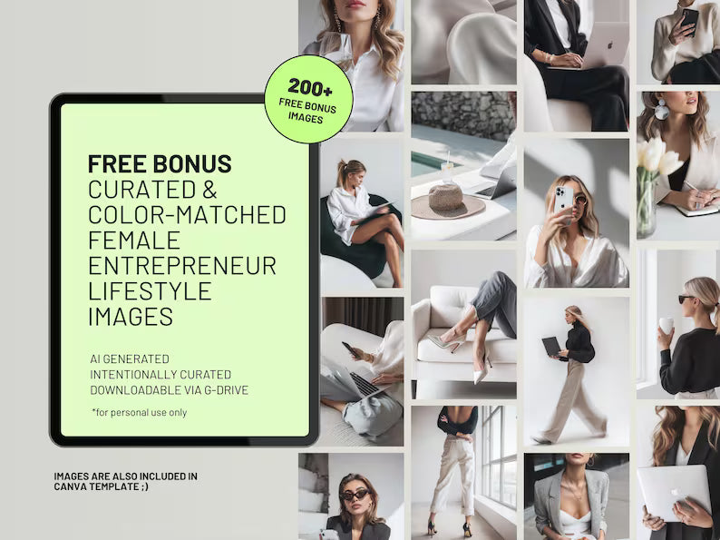 Instagram Template Bundle for Coaches: Neon Green Canva Social Media Kit (Digital Download) D3