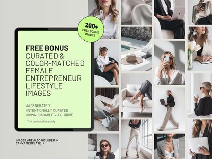 Instagram Template Bundle for Coaches: Neon Green Canva Social Media Kit (Digital Download) D3